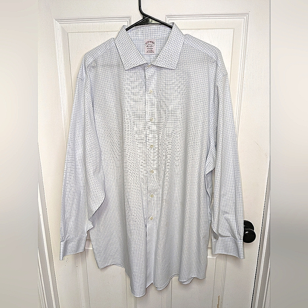 BROOKS BROTHERS Dress Shirt 18-34 Non-iron Supima Cotton EUC